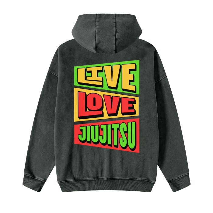 Streetwear Acid Washed Zip Fleece Hoodie Jacket - 360 GMS