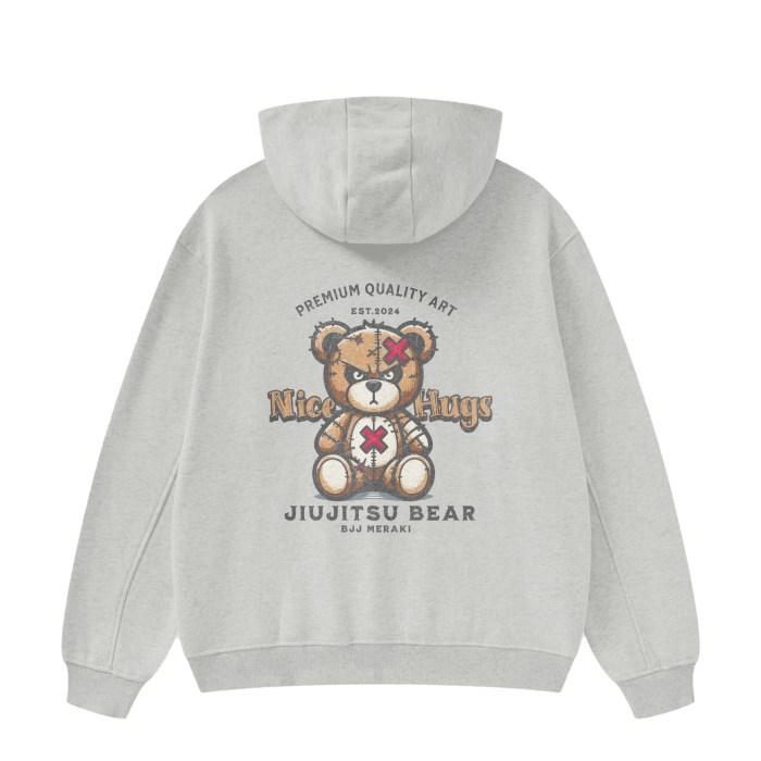 High Neck Insulated FOG Solid Color Fleece Hoodie - 385 GSM