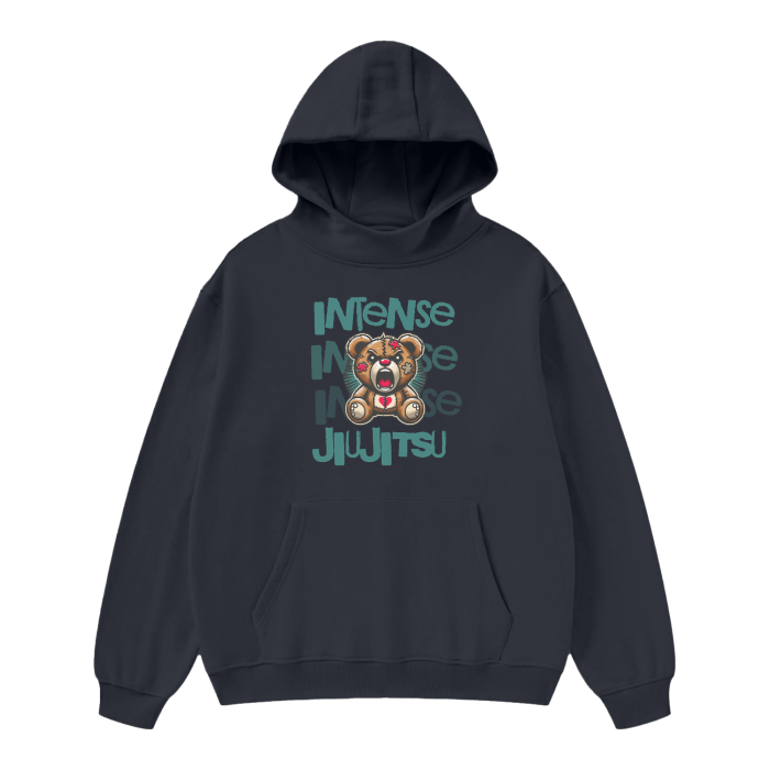 High Neck Insulated FOG Solid Color Fleece Hoodie - 385 GSM