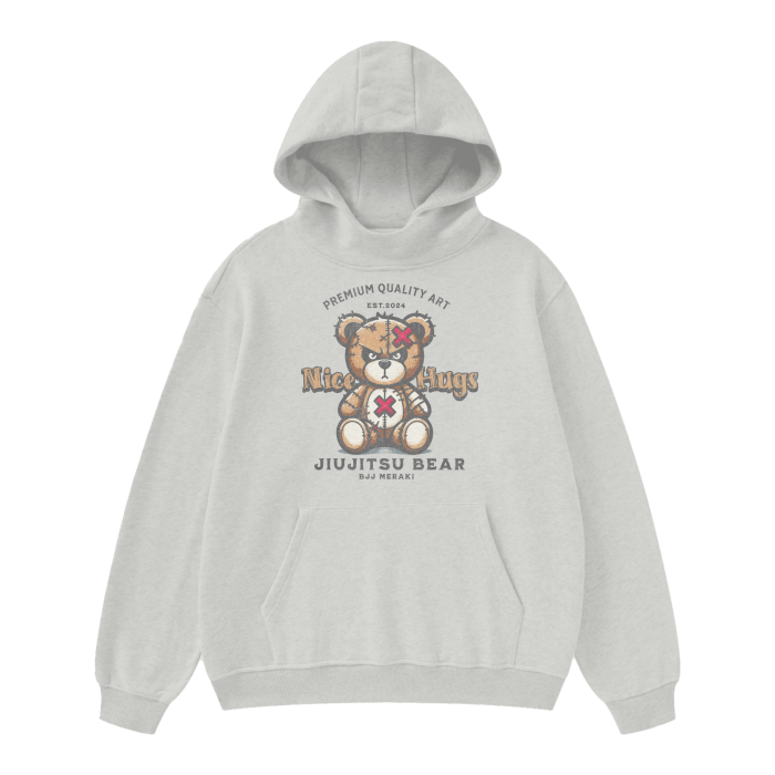 High Neck Insulated FOG Solid Color Fleece Hoodie - 385 GSM