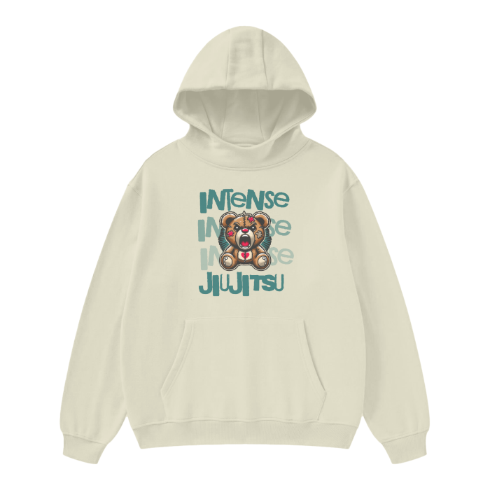 High Neck Insulated FOG Solid Color Fleece Hoodie - 385 GSM