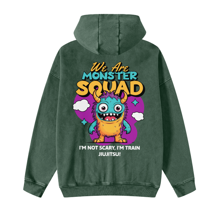 Streetwear Acid Washed Zip Fleece Hoodie Jacket - 360 GMS